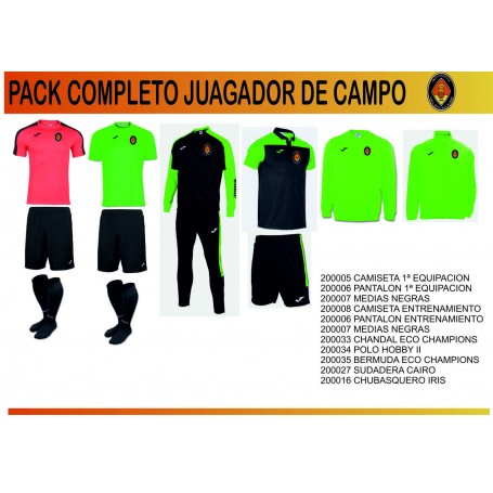 PACK COMPLETO JUGADOR DE CAMPO