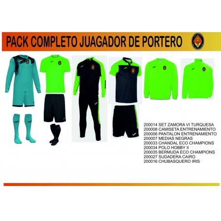 PACK COMPLETO JUGADOR DE PORTERO